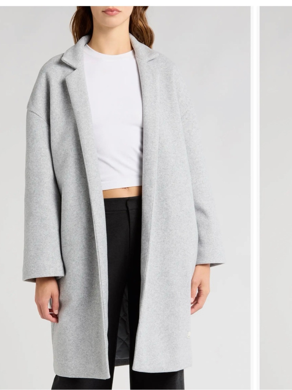Soho Oversize Open Front Melton Overcoat